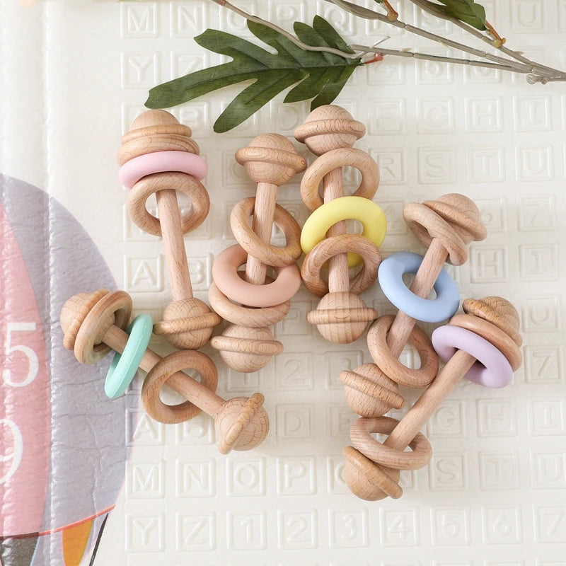 Hochet Anneau en Bois et Silicone