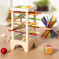 Jeu de Bâtonnets en Bois Montessori