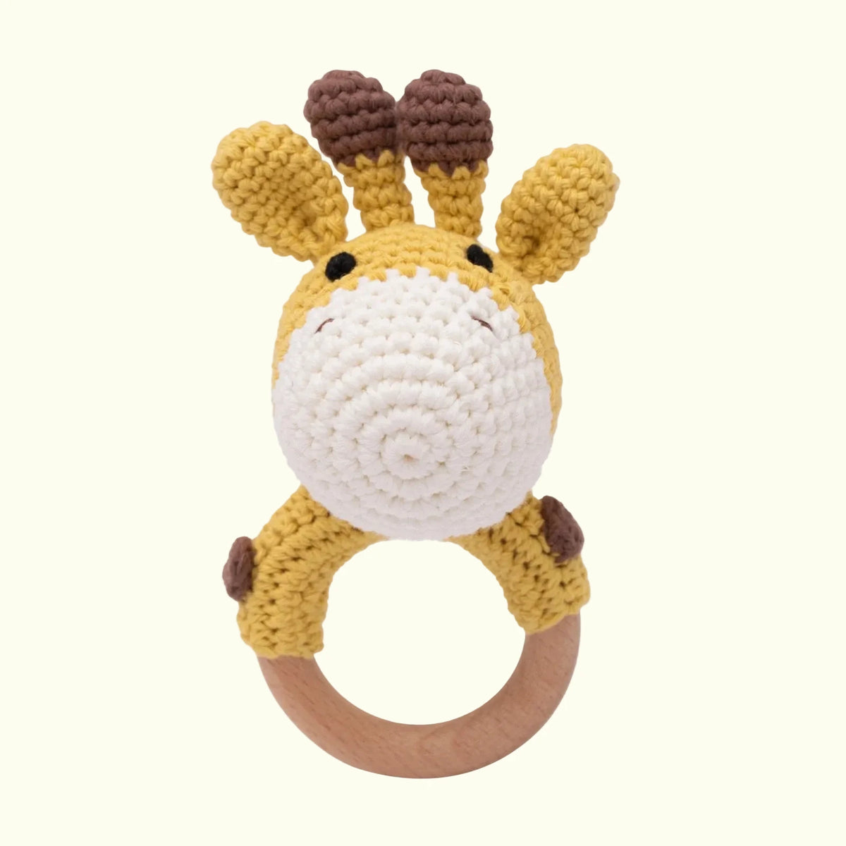 Hochet Crocheté Anneau en Bois