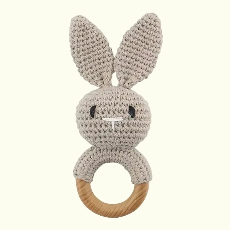 Hochet Crocheté Anneau en Bois
