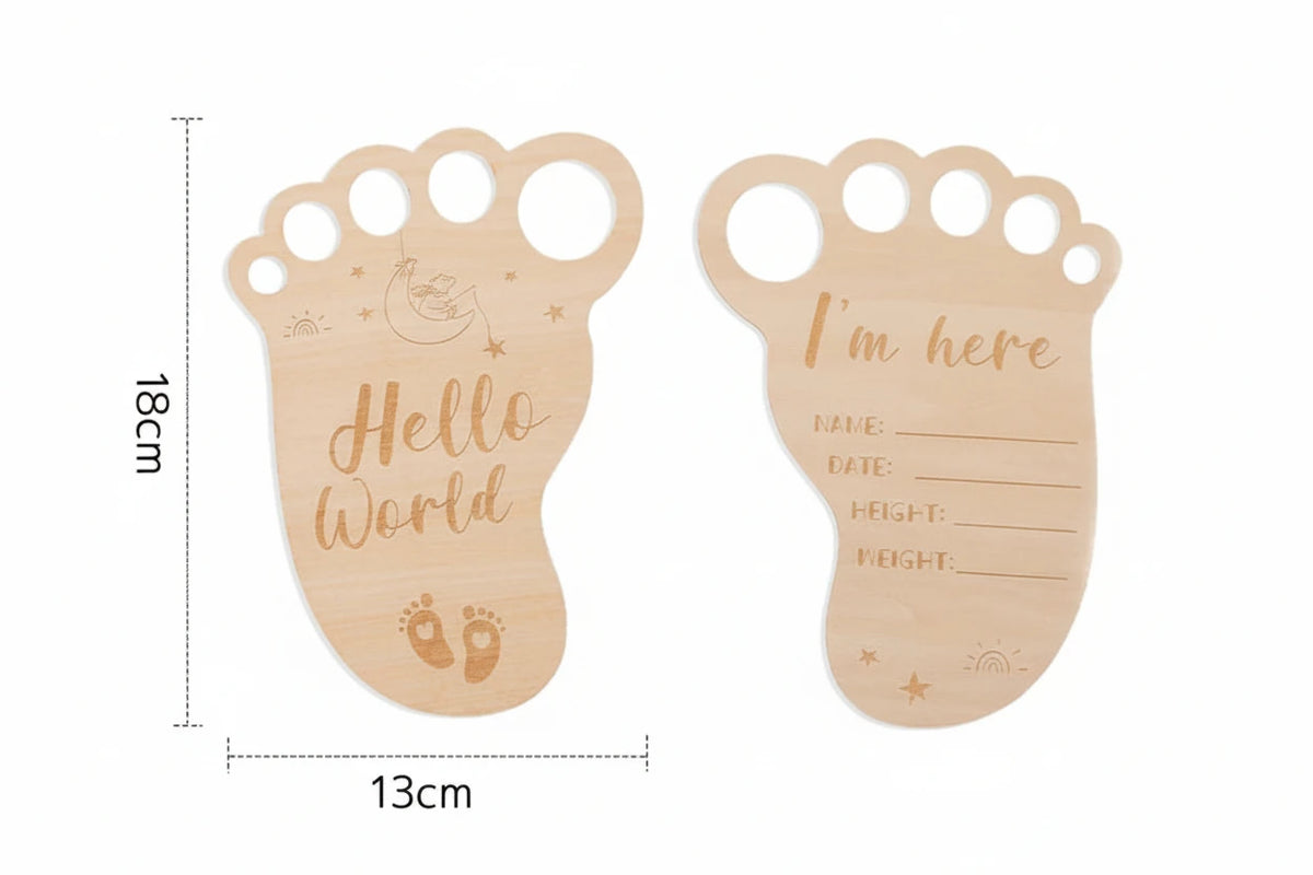 Cartes Souvenirs Naissance en Bois