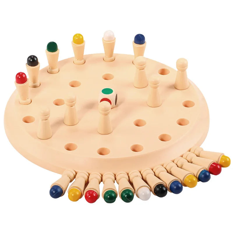 Jeu de Mémoire en Bois — Jeu de Logique et Concentration pour Enfant