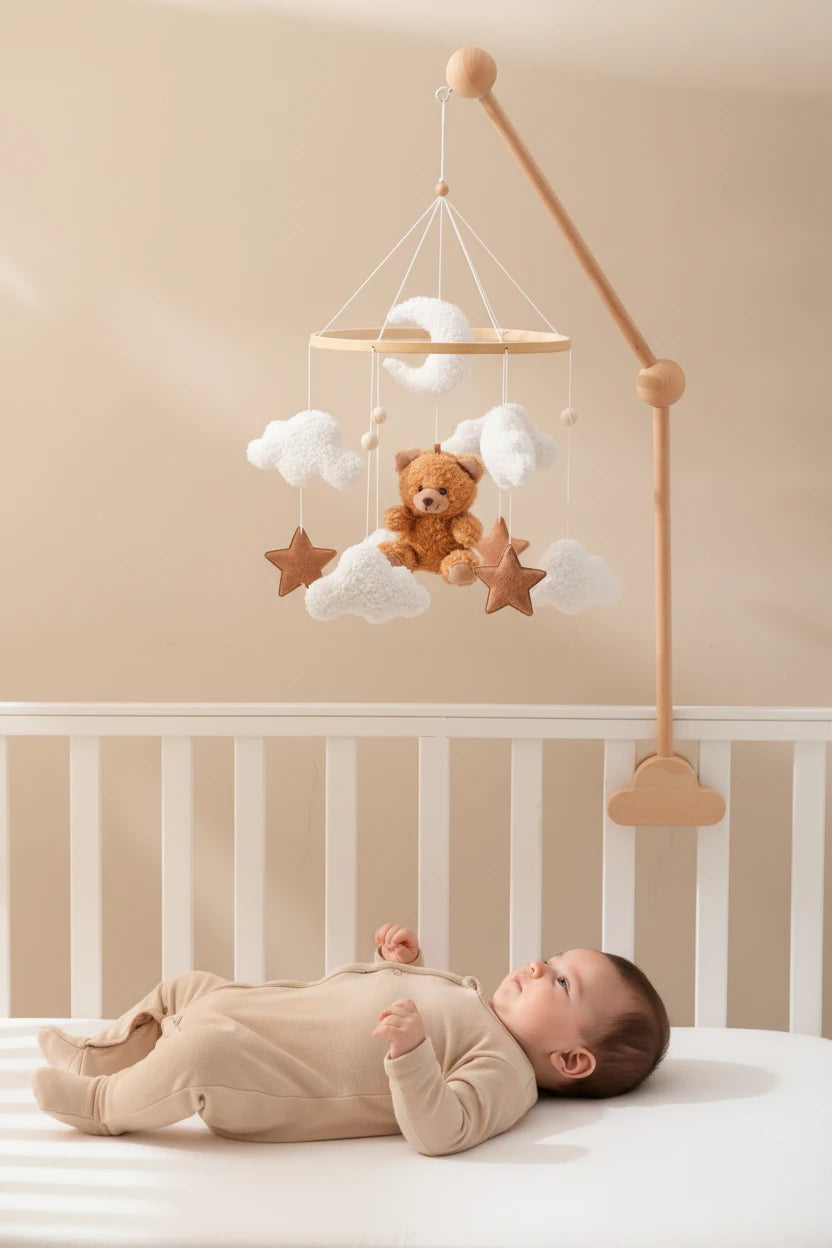 Mobile de Lit en Bois avec Grelot