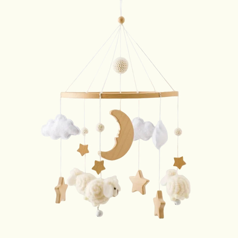 Mobile de Lit en Bois avec Grelot