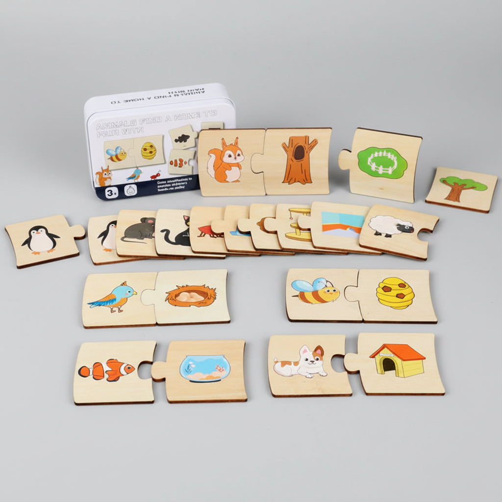 Jeu de Paires Magnétique en Bois