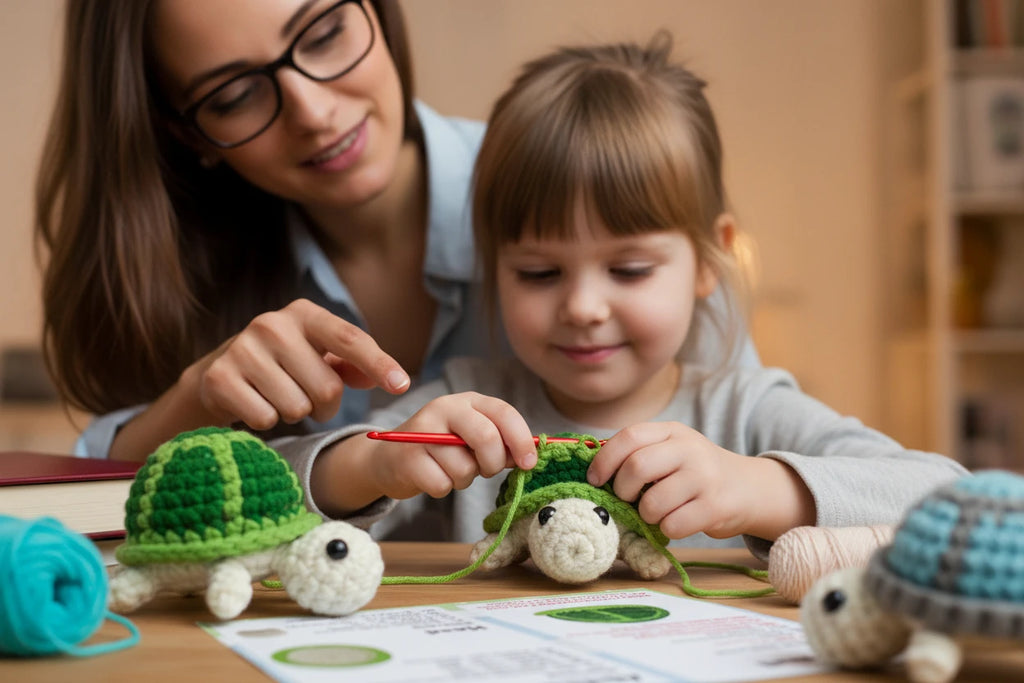 Kit Crochet Tortue pour Débutants — Idée Cadeau Créative