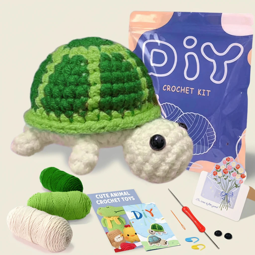 Kit Crochet Tortue pour Débutants — Idée Cadeau Créative