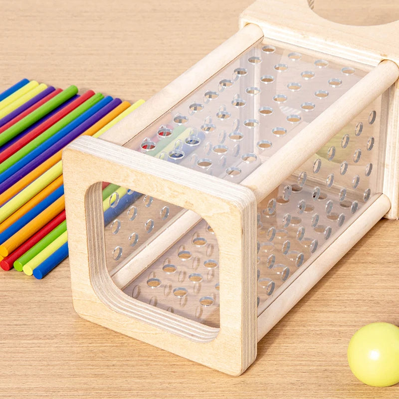 Jeu de Bâtonnets en Bois Montessori